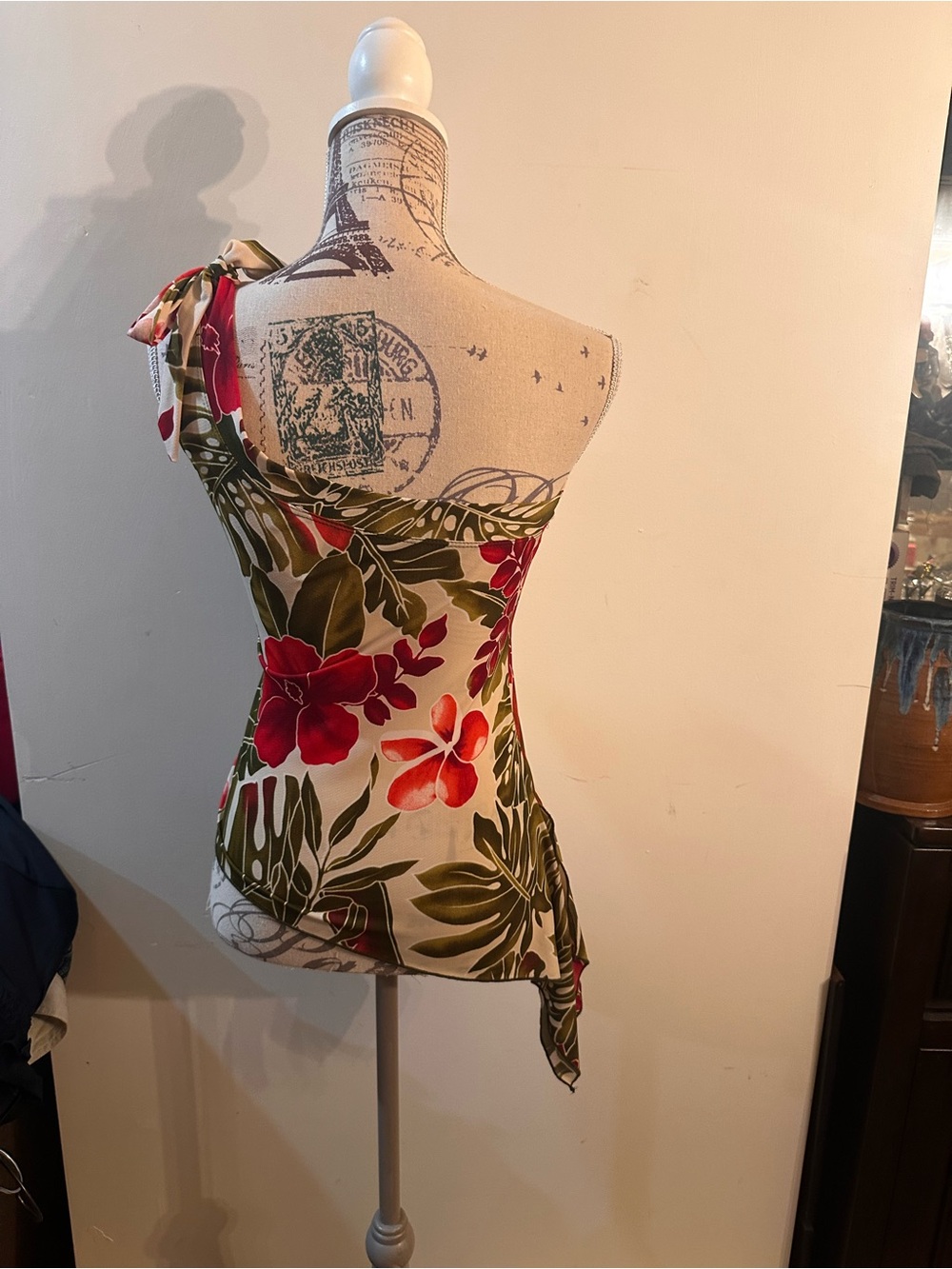 Geri C. One Shoulder Sleeveless Blouse